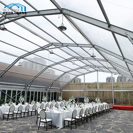 상업적인 명확한 지붕 결혼식 천막 다각형에 의하여 활 모양으로 하는 알루미늄 합금 구조